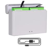 2Pack 2000mAh Batteria e caricabatterie per DJI Osmo Action 4/Action 3,Caricabatteria Set Batteria di Ricambio Tipo C Caricabatteria Dual LED per DJI OSMO Action 5 Pro/OSMO Action 4/OSMO Action 3