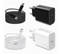 2Pack 25W per Caricatore Samsung,USB C Caricabatterie per Samsung Galaxy A16 5G A56 A36 A26 A15 A17 5G A06/S24 S25/S24 FE/S23/A54 A55 A25 5G/A05S A53 A23 iPad Pro 12.9/11/Air 4 5/Mini 6/iPad 10 Cavo