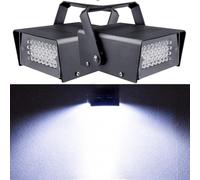 2Pack 32Led Strobo Discoteca Luce Stroboscopica per Palcoscenico, Mini Strobe Led Luci Discoteca per Casa, Lampada Stroboscopiche Discoteca Led Strobo Luce Bianca Illuminazione Stroboscopi Effetti