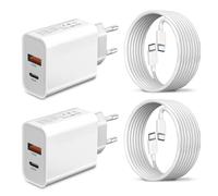 2Pack 45W USB C Caricatore Caricabatterie Rapido con 2M Cavo per Samsung Galaxy S25 Ultra/S25 Plus/S25/S23 Plus/S24 Ultra/S22/S21 FE,Z Fold 5 6/Z FilP A56 5G/A26 A36 A55 A25 A35 A54 A53 Tipo C Spina