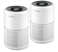 2Pack Air Purifier for Home Bedroom with H13 True HEPA Filter for Smoke, Smokers, Dust, Odors, Pollen, Pet Dander | Quiet 99.9% Removal to 0.1 Microns | White Available for California