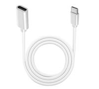 2Pack Cavo di Prolunga USB-C per Caricatore MagSafe, Tipo C Maschio a Femmina, Supporto Ricarica 9V 3A, Trasferimento Dati 480Mbps, Compatibile con MacBook M1, iPhone 13, 1M - Bianco