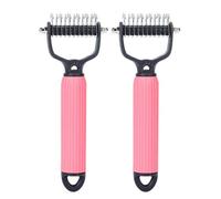 2Pack Pet Grooming Spazzola Per Capelli Lunghi Capelli Annodati Peli Deshedding Strumento Delicato Massaggio Pettine Cane Gatti Strumento di rimozione dei peli Spazzola Deshedding