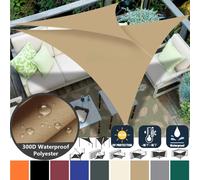 2Pack Tenda da sole Vela Triangolo impermeabile Blocco UV PES Tende da sole per giardino Patio Protezione solare Baldacchino Protezione solare con corda libera