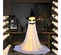2packs Halloween Decorations Outdoor, 120cm/47.24in,165cm/64.96in Halloween Party Decoration Indoor,Spooky Ghost with Remote Con, Sparkling Ghost, Scary Yard Garden Porch Props (120cm/47in,Style-I)