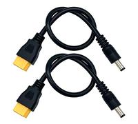 2Packs XT60 Cavo adattatore XT60 cavo di ricarica XT60 maschio a maschio DC 5,5 mm x 2,5 mm cavo di alimentazione per Fatshark Skyzone FPV Monitor Power