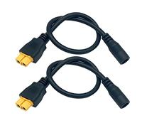 2Packs XT60 XT-60 - Cavo di alimentazione da femmina a femmina DC 5,5 mm x 2,5 mm, per monitor FPV Power Drone