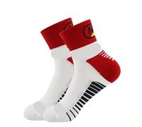 2Pairs Anti slip, breathable and waterproof grip socks, men's and women's non coaching, and cushioned sports football(Red)