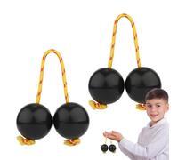 2pairs Kashaka Shaker, African Shaker Percussion, ABS Handheld Music Balls, 1.97 inches Double Gourd Egg Sound Maker for Parties, Weddings, and Live Performances