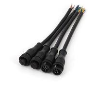 2Pairs Waterproof 12-Pin Male and Female Outerdoor 24AWG 20cm Cable Plug Connector EKFBQBGW