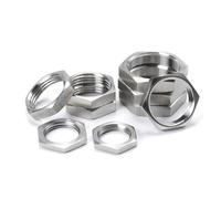 2PC 1-1/2" BSPT Female Thread Hex Lock Nut Pipe Fitting SS304 Stainless Steel Hexagonal hat Hex Nut