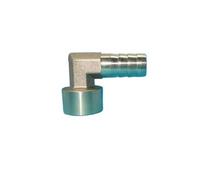 2pc 1/2" BSPP Female x 14mm Hose Barb Elbow Splicer Brass Hosetail Fitting Adapter Coupling Water Gas Fuel