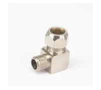 2pc 1/4" Male Fit 12mm OD Tube Elbow Nikel Plated Brass Compression Union Fitting