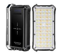 2PC 20000mAh Tenda Da Campeggio Esterna Portatile LED Light USB Multifunzione Telefono Cellulare Wireless Impermeabile IP66 Torcia Elettrica Di Emergenza Risparmio Energetico Efficiente(Black)