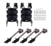 2PC 2500 lb Air Spring Bags+Weld On Triangulated Mount Bracket + 4 Link Kit Axle