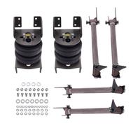 2PC 2500 lb Air Spring Bags+Weld On Triangulated Mount Bracket + 4 Link Kit Axle