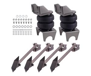 2PC 2500 lb Air Spring Bags+Weld On Triangulated Mount Bracket + 4 Link Kit Axle