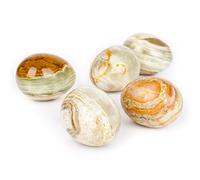 2PC 3.5-5cm Natural Afghan Jade Egg Quartz Massage Crystal Home Decor