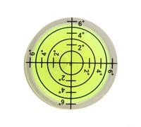 2Pc 32mm giallo-verde per livella a bolla d'aria Design compatto 2Pc 32mm | Raggio interno preciso, letture accurate, strumento di misurazione essenziale, costruzione acrilica, stoccaggio compatto