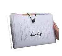 2pc 5/8/12Floors Transparent Insert File Folder A4 Document Bag Multi-Layer Expanding Holde For Office Stationery(Color3 5floors)