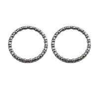 2PC Bicicletta 1 1/8/1/4 Cuffie Caged per sfera Cuscinetto Race Metallo Ciclismo