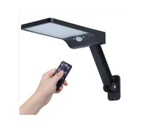 (2pc Black) Solar Street Light Wall Led Motion Powered Outdoor Sensor Pir Garden