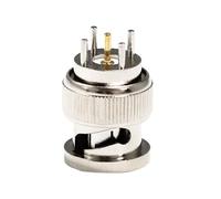 2pc BNC PCB Mount connettore coassiale RF connettore maschio dritto nichelato for radio CCTV