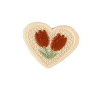 2pc Cherry Flower Embroidery Patch Sew-on DIY Applique Repair For Jeans Hats Bags Clothing Creative Sewing Clothes Badges(Color2)