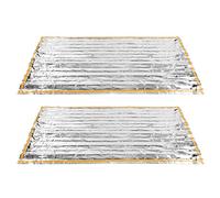 2pc Coperte di emergenza 200x100 cm Spazio pieghevole coperta di protezione solare di sopravvivenza resistente alla sopravvivenza per il viaggio in campeggio