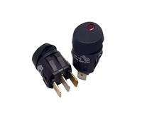 2PC CRP-1112 boat type switch 3 pin 2 gear Round with red light opening 18MM 10A250V