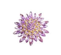 2pc Crystal Jewelry Brooch Wedding-Themed Rhinestone Fixed Pin Women's Coat Chest Flower Accessory(XZ1569-4)