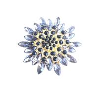 2pc Crystal Jewelry Brooch Wedding-Themed Rhinestone Fixed Pin Women's Coat Chest Flower Accessory(XZ1569-9)