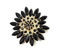 2pc Crystal Jewelry Brooch Wedding-Themed Rhinestone Fixed Pin Women's Coat Chest Flower Accessory(XZ1569-7)