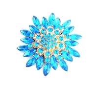 2pc Crystal Jewelry Brooch Wedding-Themed Rhinestone Fixed Pin Women's Coat Chest Flower Accessory(XZ1569-6)