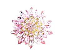 2pc Crystal Jewelry Brooch Wedding-Themed Rhinestone Fixed Pin Women's Coat Chest Flower Accessory(XZ1569-8)