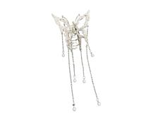 2pc Elegant Hollowed-out Butterfly Tassel Hair Clip, Chinese Style Claw, Accessory(A0002)