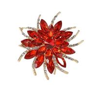 2pc Flower Brooch Women's Pin Suit Accessories Jewel Crystal Simple Sunflower(F2-6-9986)