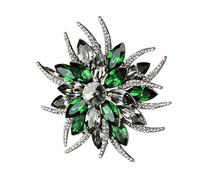 2pc Flower Brooch Women's Pin Suit Accessories Jewel Crystal Simple Sunflower(M9-3-4638)