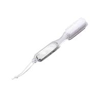 2pc Foot Pumice Stone Dead Skin Remover Brush Bathroom Product Pedicure Grinding Tool Multifunction 4 In 1 Practical(Light Grey)