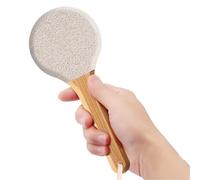 2pc Foot Pumice Stone Round Scraper Callus Remover Dead Skin Exfoliator File With Handle
