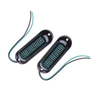 2pc Green 4-LED Oval Side Marker Lights Clearance Light Truck Trailer Waterproof