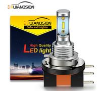 2PC H15 CSP LED Lampadina DRL Per Fendinebbia Per Auto Hi Lo Beam Bianco 10-30V