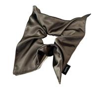 2pc Large Square Scrunchies Satin Silk Elastic Hair Bands Women Solid Ponytail Holder Ties Accessories(Light coffee)