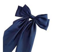 2pc Long Big Bow Float Satin Clips Back Head Hair Clip Internet Red With The Same Temperament Elegant Accessories Gifts(Color2)