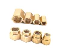 2pc M8x1 Female Equal/Reduce Brass Hex Pipe Connector Fitting Reducer