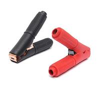 2pc metallo Batteria for auto clip di coccodrillo alligatore Terminal di prova morsetto 100A Red Kit barra di messa a terra terminale