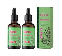 2PC Olio di Rosmarino Essenziale per Capelli Secchi e Danneggiati, Olio lisciante e Rinforzante per Capelli, Hair Lotion, Nutre Il Cuoio Capelluto, Stimola la Crescita dei Hair