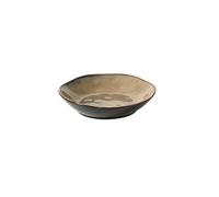 2PC- Piatto in ceramica giapponese semplice e squisito per uso domestico in pietra smaltata forno piastra profonda-caffè oro