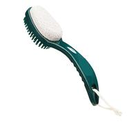 2pc Pumice Stone Foot Brush Scrubber With Handle Feet Exfoliating Dead Skin Remover Massage Pedicure Tool Unisex(Green)