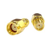 2pc Reverse RP-SMA Maschio Foro Interno Interruttore SMA Femmina Adattatore Connettore RF Dritto Placcato Oro